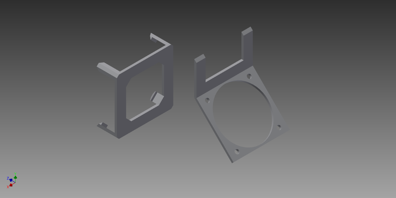 Two-Up Extruder Fan Mount - 40mm