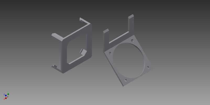 Two-Up Extruder Fan Mount - 40mm | 3d print model