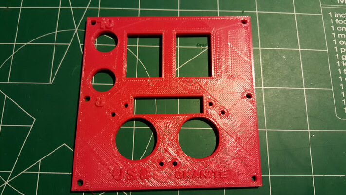 Open Sim Wheel - Control Box Face Plate | 3d print model