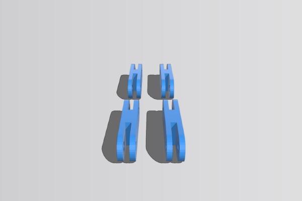 GoPro Hero2 Frame with hex insert and dual 2 prong connectors | 3d print model