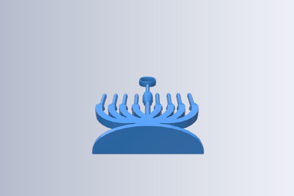 Menorah Holiday Tree Ornament | 3d print model