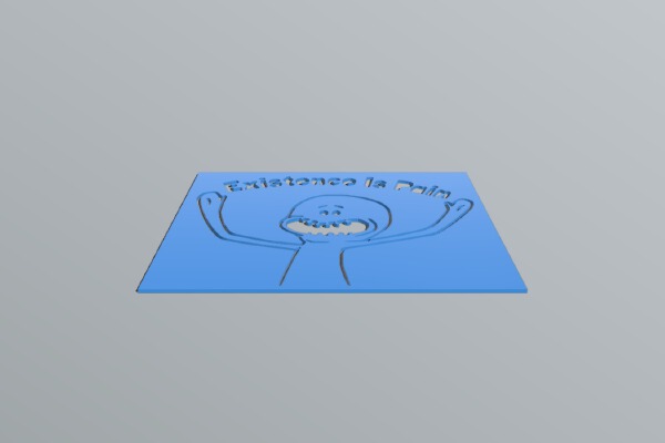 Mr Meeseeks stencil | 3d print model