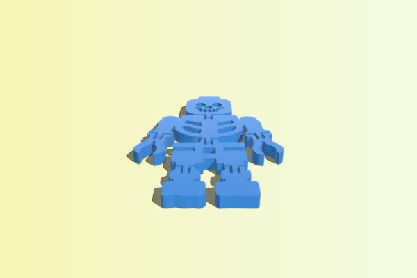 Lego Skeleton Minifigure Flexi | 3d print model