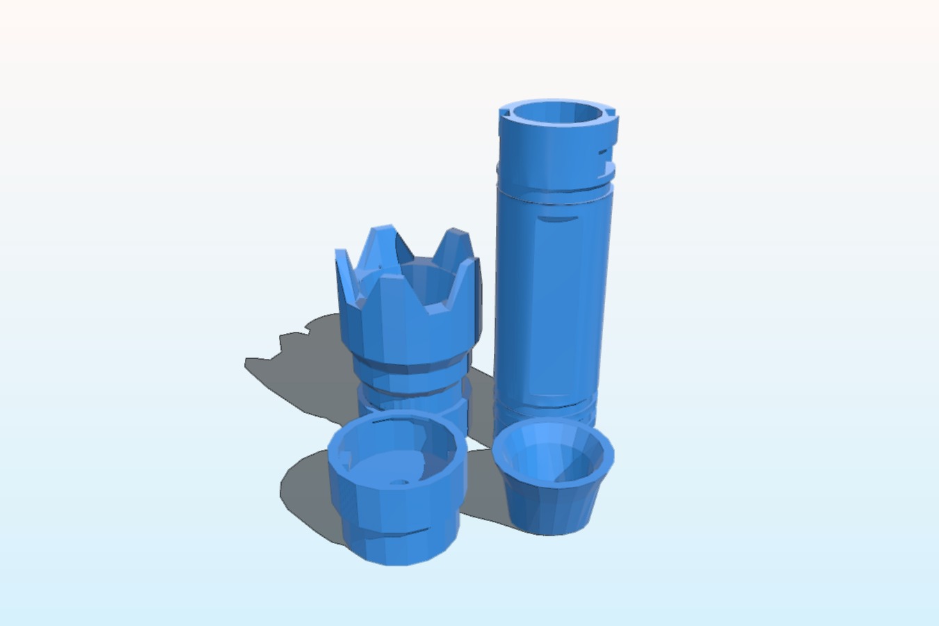 full printed flashlight for 18650 battery