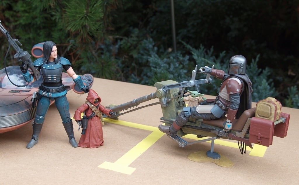 The mandalorian swoop bike speeder bike 6"
