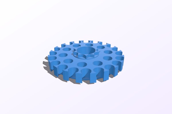 Geared AAA Battery Holder or Turret | 3d print model