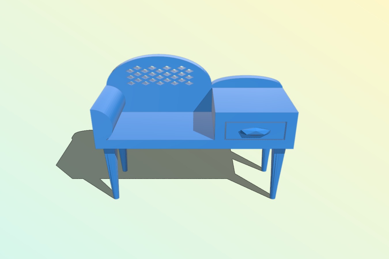 Telephone seat-table