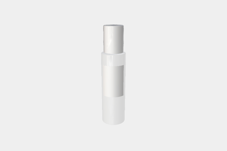 White Plastic Cosmetic Bottle Mockup