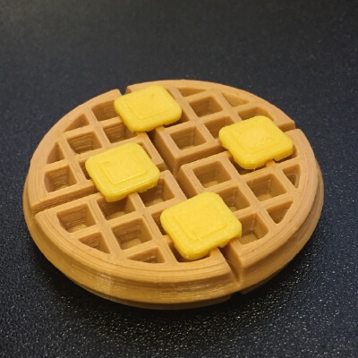 Waffle with butter | 3d print model