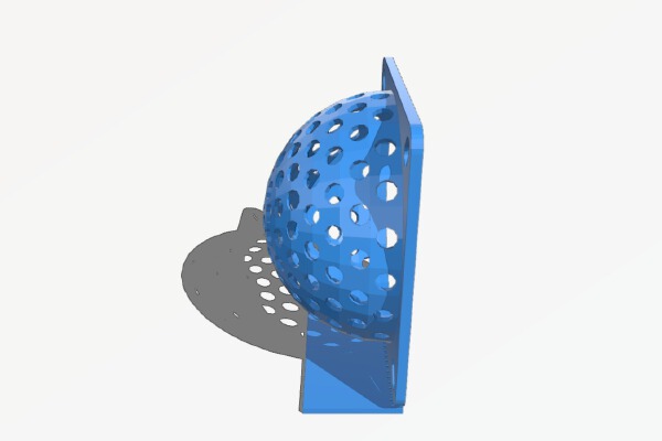 Spherical fan grill for 50mm fan - remix | 3d print model