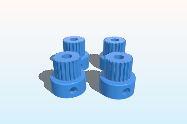 Timing pulley, MXL, 22 Tooth, 5mm bore | 3d print model