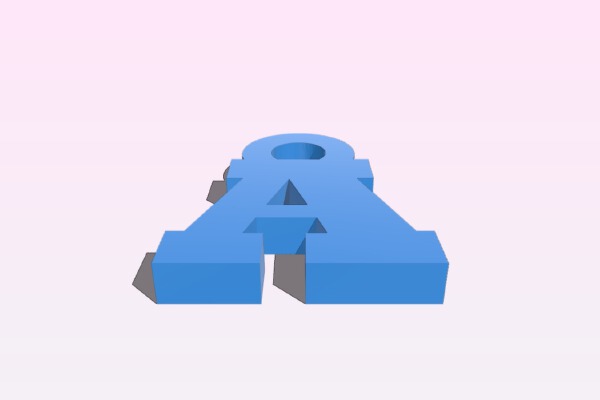 Letter A keychain | 3d print model