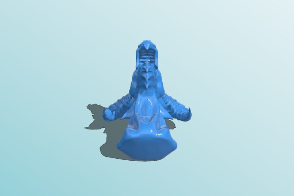 Dragon head with big horns | 3d print model