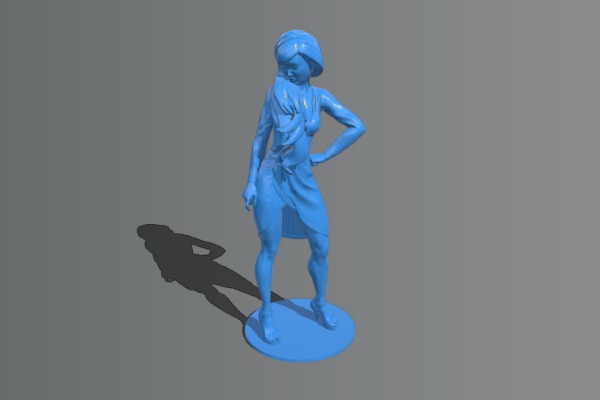 Women long haired lady | 3d print model