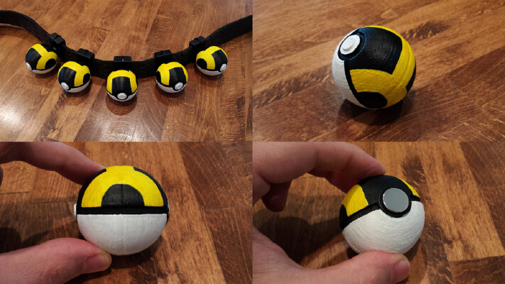 Pokeball w Belt Clip | 3d print model