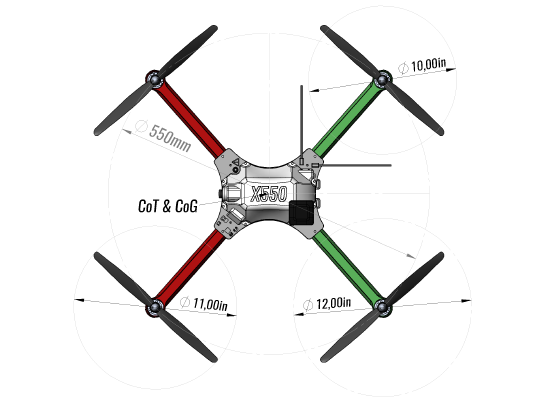 X550 Quadcopter | 3d print model