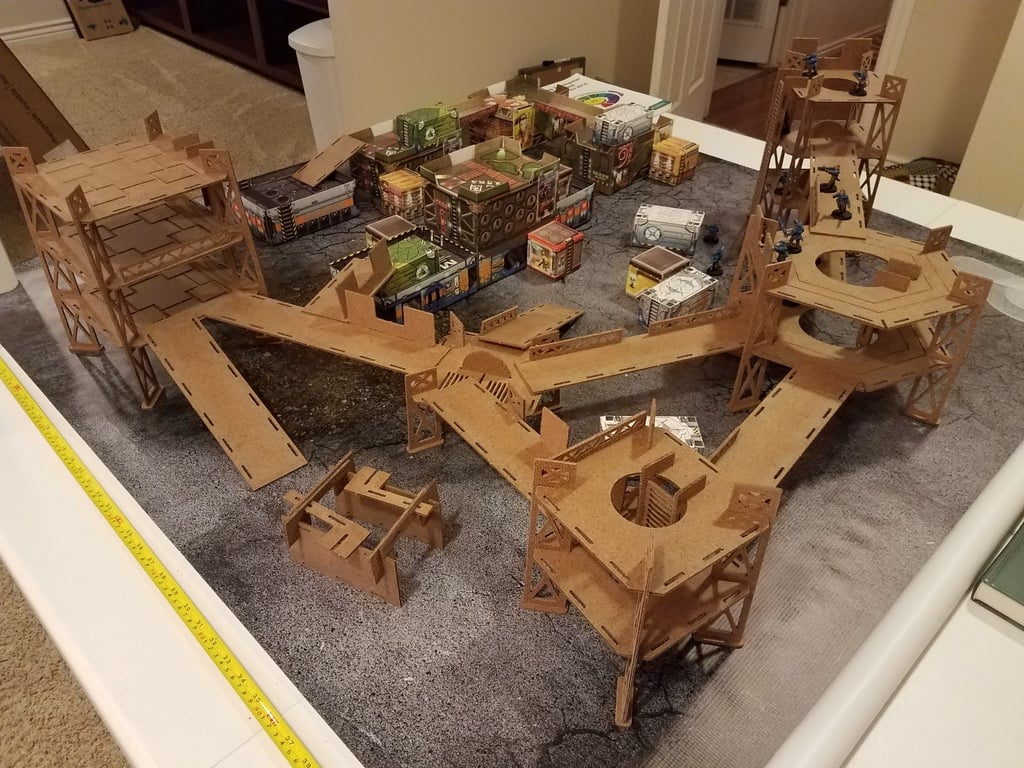 Tabletop Industrial Terrain CNC_Laser Cut