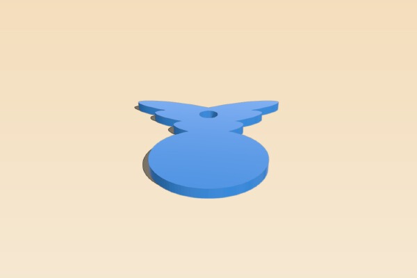 Shopping Cart Token with hole | 3d print model