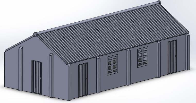 1_72 WW2 Airfield Hut | 3d print model