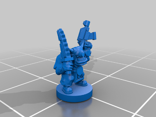 Epically rescaled Space Orcs with helmets | 3d print model
