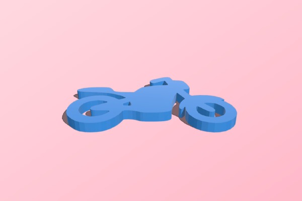 Super Motorcycle Keyring | 3d print model
