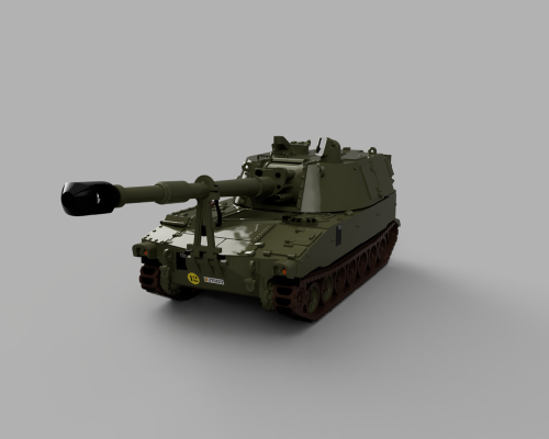 M109A2 ABL "transport" mode (1_100 and 1_87) | 3d print model