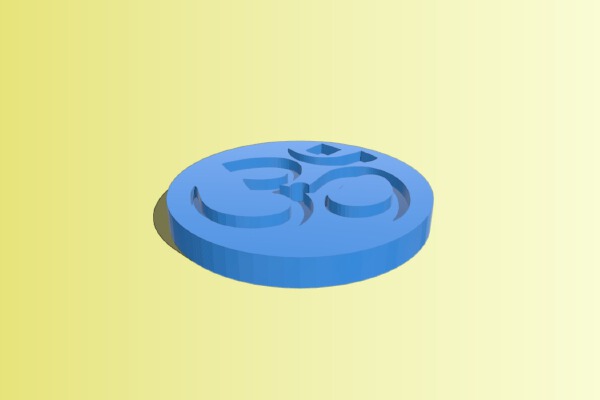 "OM" holder disk for Incense burner | 3d print model