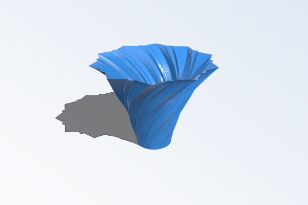 Twisted Hectagon Vase_Lamp | 3d print model