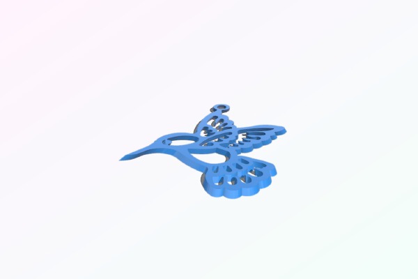 Hummingbird pendant 40mm | 3d print model