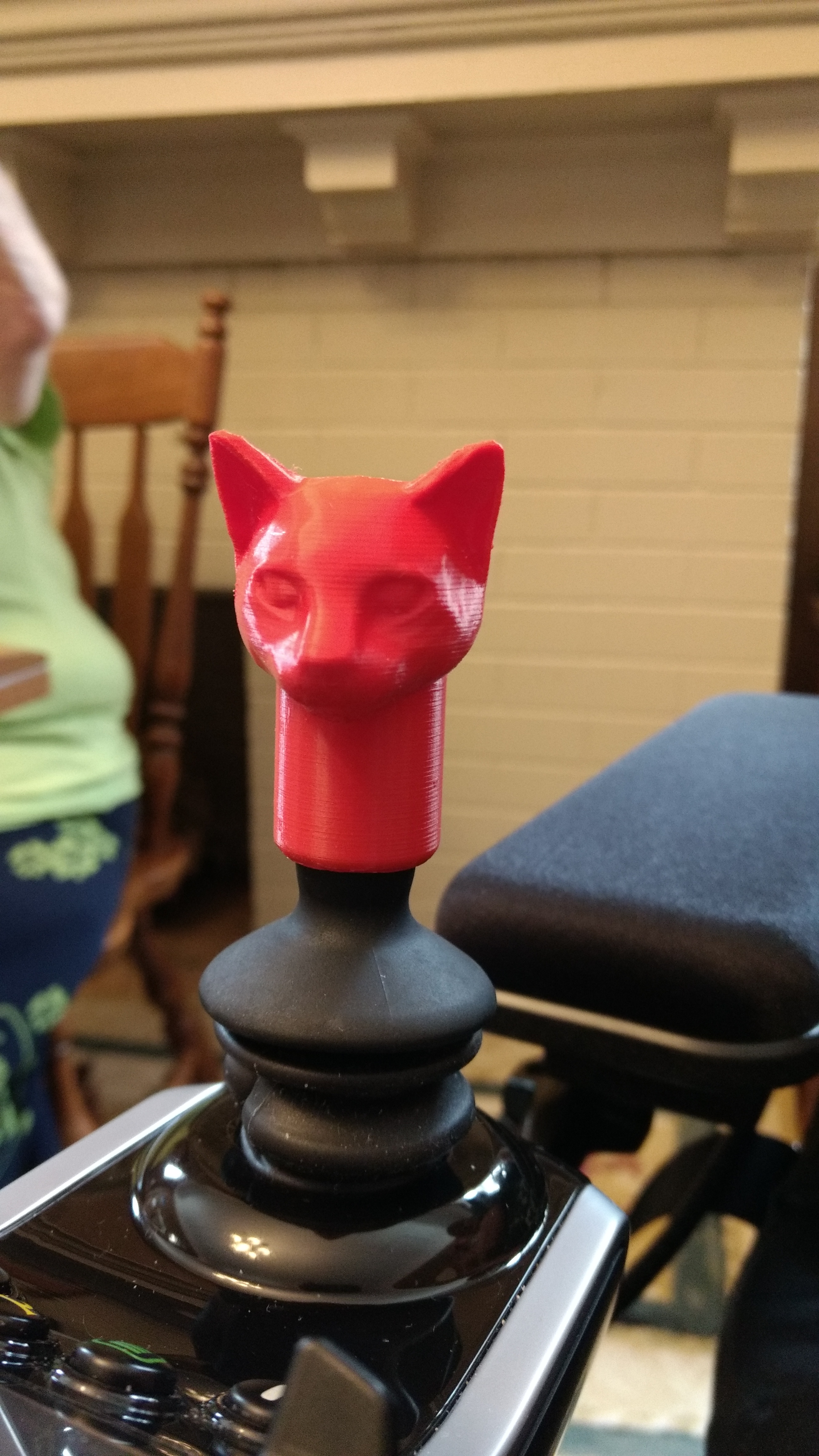 Cat Themed Motorized Wheelchair Joystick Embelishment