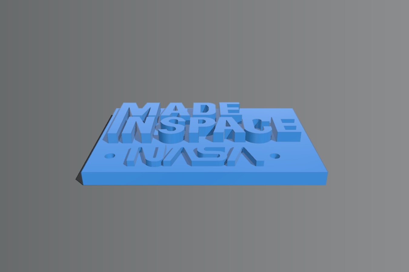 Replica of the First Print in Space