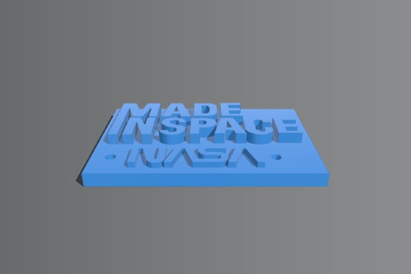 Replica of the First Print in Space | 3d print model