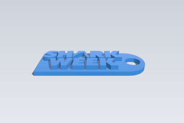 Shark Week Keychain | 3d print model