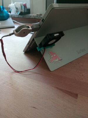 Windows Surface Pro 3 cooling fan clip 40mm & 50mm | 3d print model