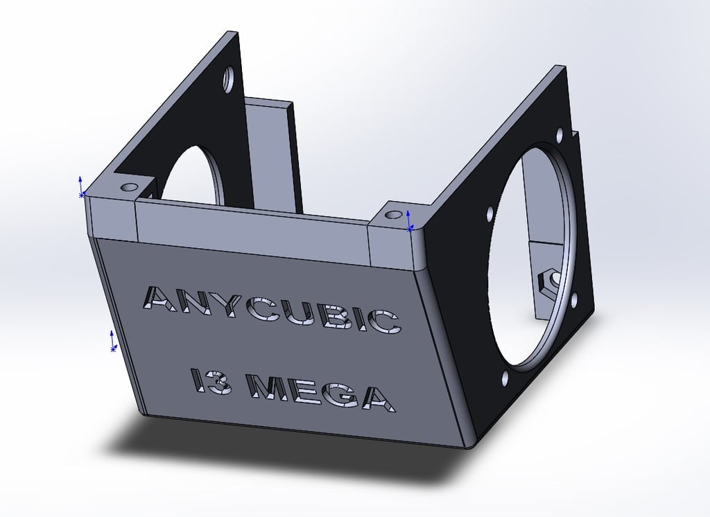 ANYCUBIC I3 MEGA silent hotend housing + circular turbofan duct mod