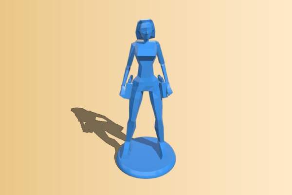 Classic Lara Croft - scale fix with & without supports | 3d print model