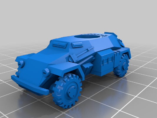 SDFKZ 221 w_ 2.8 Panzerbusche 41 | 3d print model