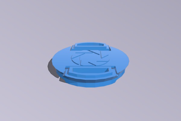 Modified 49mm springy lens cap | 3d print model