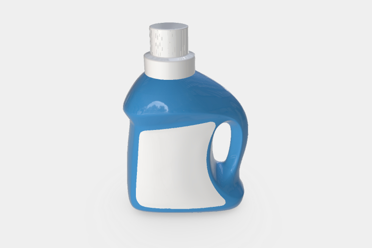 Blue Clean Bottle Mockup