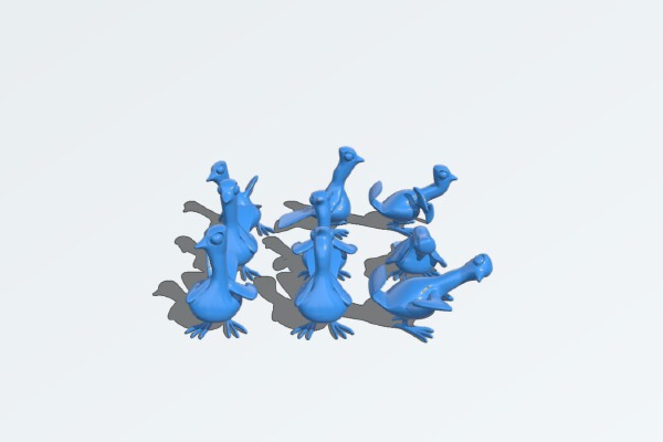 Dancing Pigeons | 3d print model