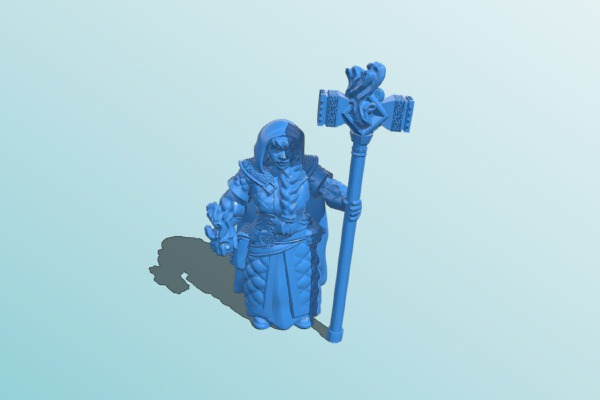 Dwarf girl mage priest | 3d print model