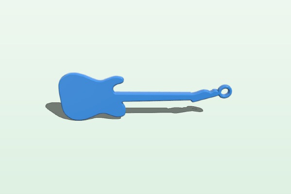 Keychain - Fender Telecaster Guitar | 3d print model
