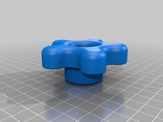 Strong M12 M10 M8 star knob with locked nut | 3d print model