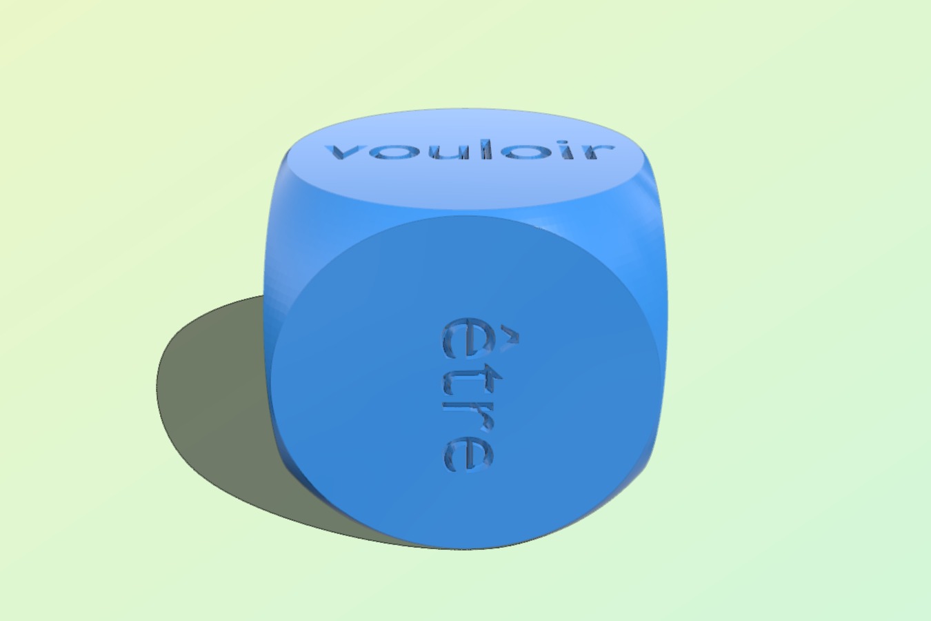 French verbs dice