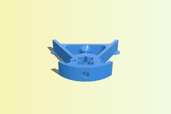 Mini Kossel Frame top - Adjustable endstop screw included | 3d print model