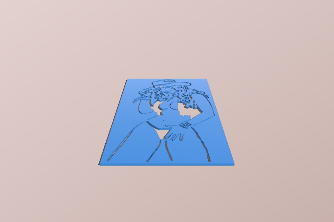 Cow Girl stencil 2