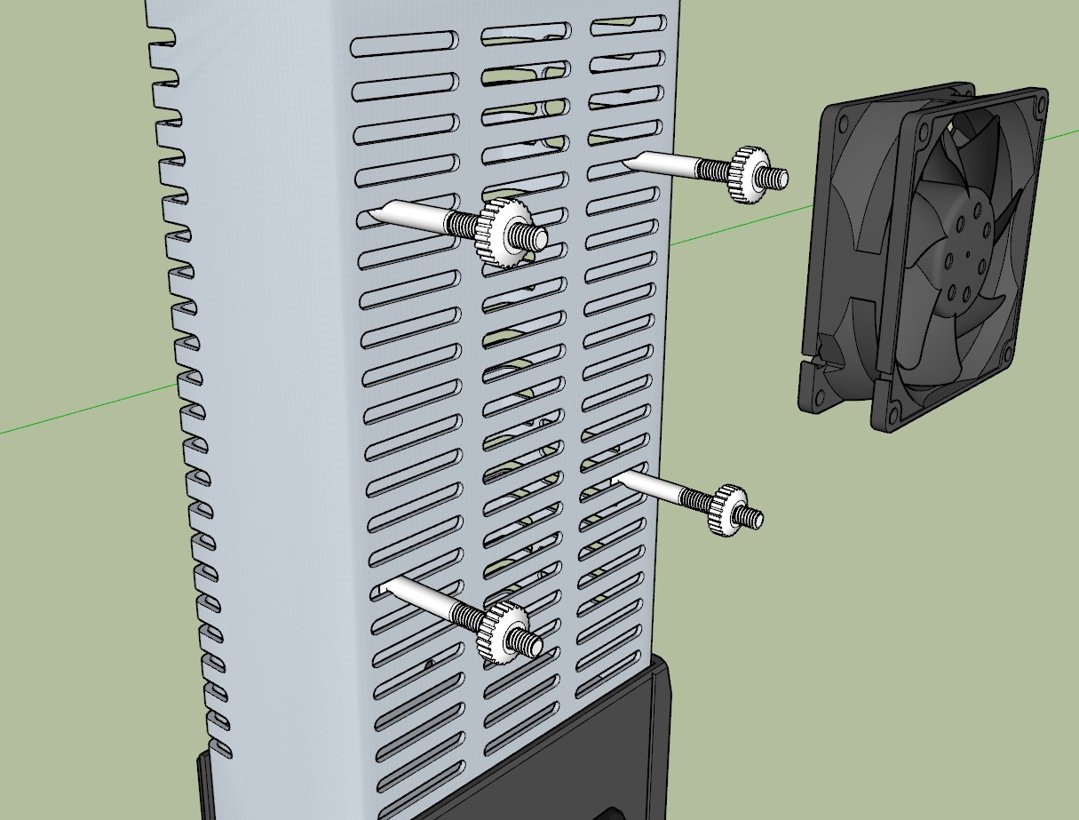 Prusa i3 MK2S 80mm PSU Fan Mount (2 options)