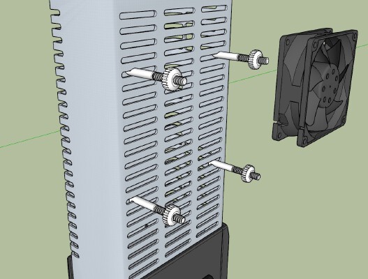 Prusa i3 MK2S 80mm PSU Fan Mount (2 options) | 3d print model