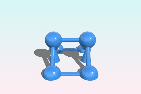 Simple Cubic Unit Cell | 3d print model