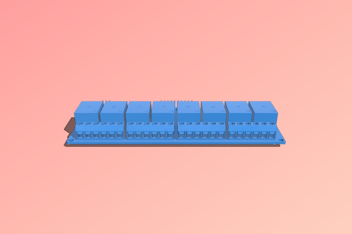  8-channel relay 5V module, FUSION 360, overall layout